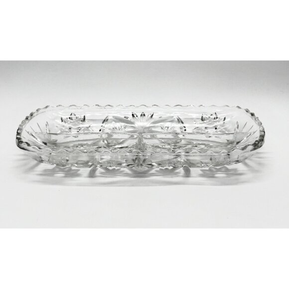 Vintage Anchor Hocking Prescut Starburst Serving Dish Relish Tray/Serving Tray - Picture 5 of 5